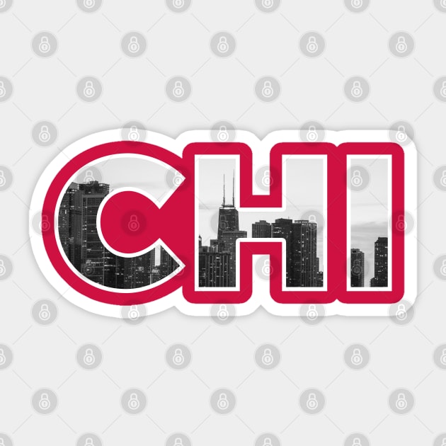 Chicago Bulls CHI Skyline Sticker by StupidHead